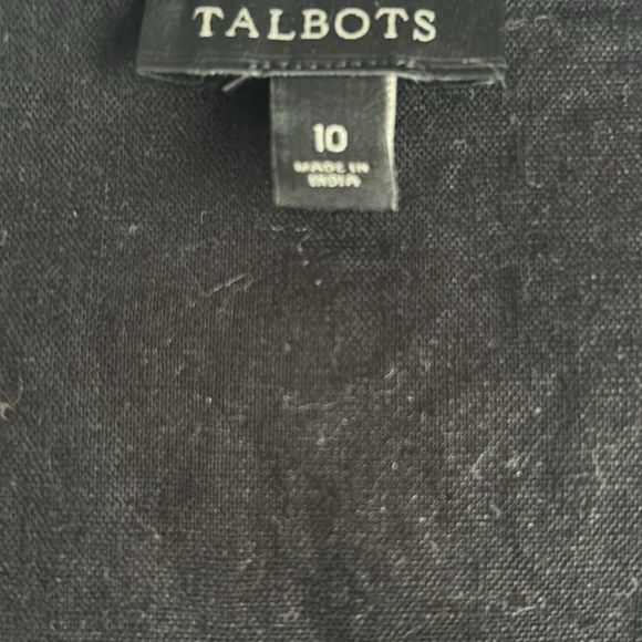 Price drop 29%off Linen Talbots sleeveless black white embroidery top sz 10 - Picture 2 of 10